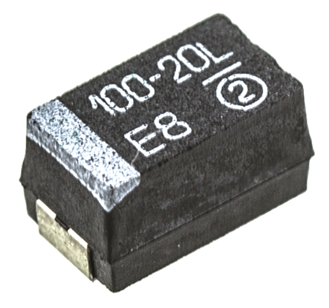 Vishay 100μF MnO2 Tantalum Capacitor 20V dc, 593D Series