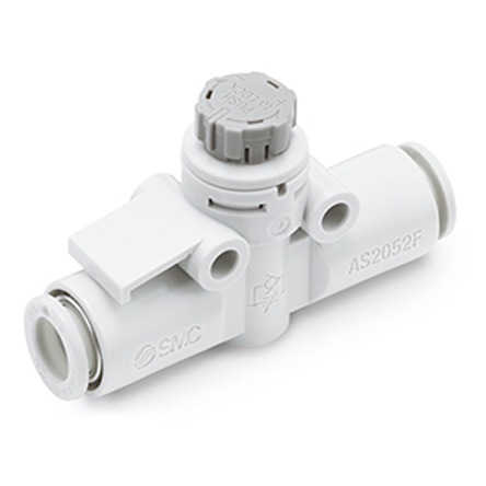 SMC AS Series Tube Speed Controller, 4mm Tube Inlet Port x 4mm Tube Outlet Port
