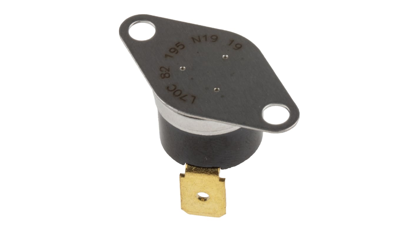 Honeywell Bi-Metallic Thermostat, Opens at +70°C, Closes at +55°C, +150°C Max, SPST NC, Automatic Reset, Through Hole