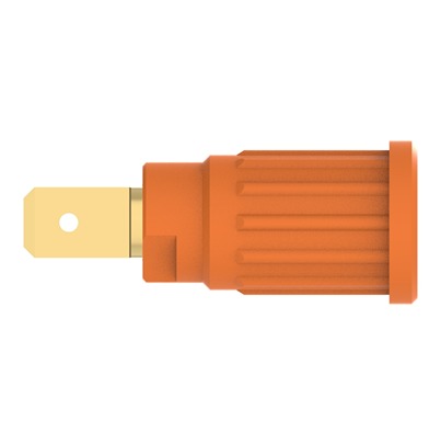 Schutzinger Orange Female Banana Connector, 4 mm Connector, Tab Termination, 32A, 1kV, Nickel Plating