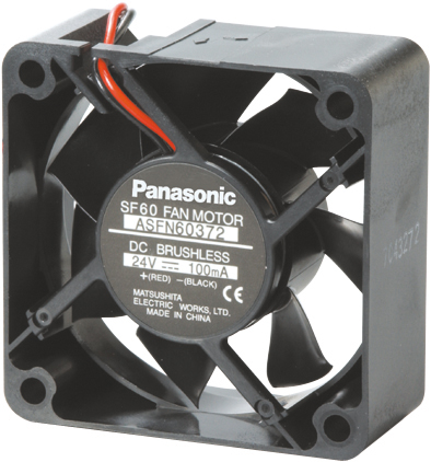 Panasonic ASFN Series Axial Fan, 12 V dc, DC Operation, 0.37m³/min, 840mW, 70mA Max, 60 x 60 x 25mm