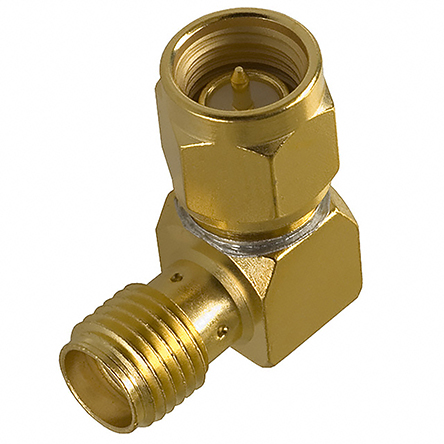 Cinch SMA Series Female, Male SMA Connector, 50Ω, Right Angle Body
