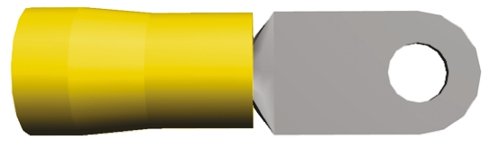 TE Connectivity, PLASTI-GRIP Insulated Ring Terminal, M6 Stud Size, 16.77mm² to 26.65mm² Wire Size, Yellow