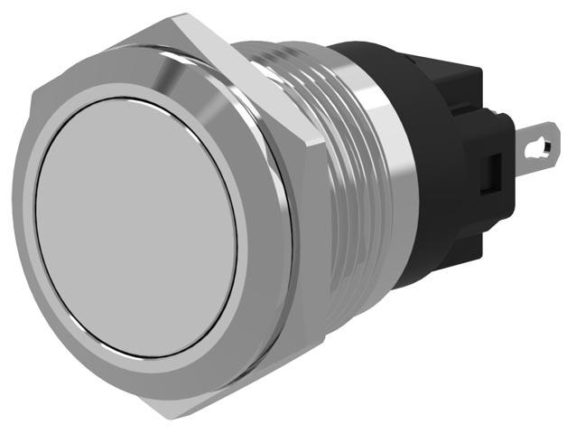 EAO 82 Series Push Button Switch, Momentary, Panel Mount, 19mm Cutout, SPDT, 240V, IP65, IP67