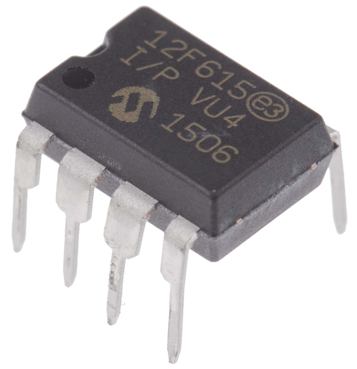 Microchip PIC12F615-I/P, 8 bit PIC, PIC12F615 Microcontroller, 48 MHz, 1.75kB FLASH, 8-Pin PDIP