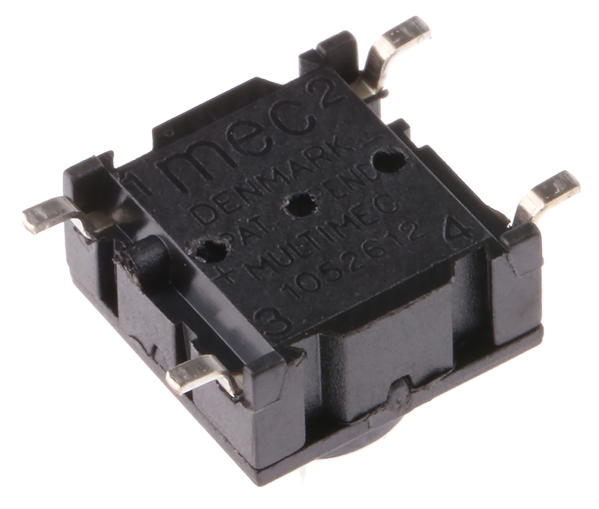 MEC IP67 Black Button Tactile Switch, SPST 50 mA @ 24 V dc 2.9mm PCB
