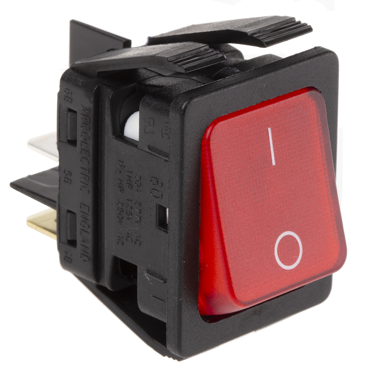 Arcolectric (Bulgin) Ltd Illuminated DPST, On-Off Rocker Switch Panel Mount