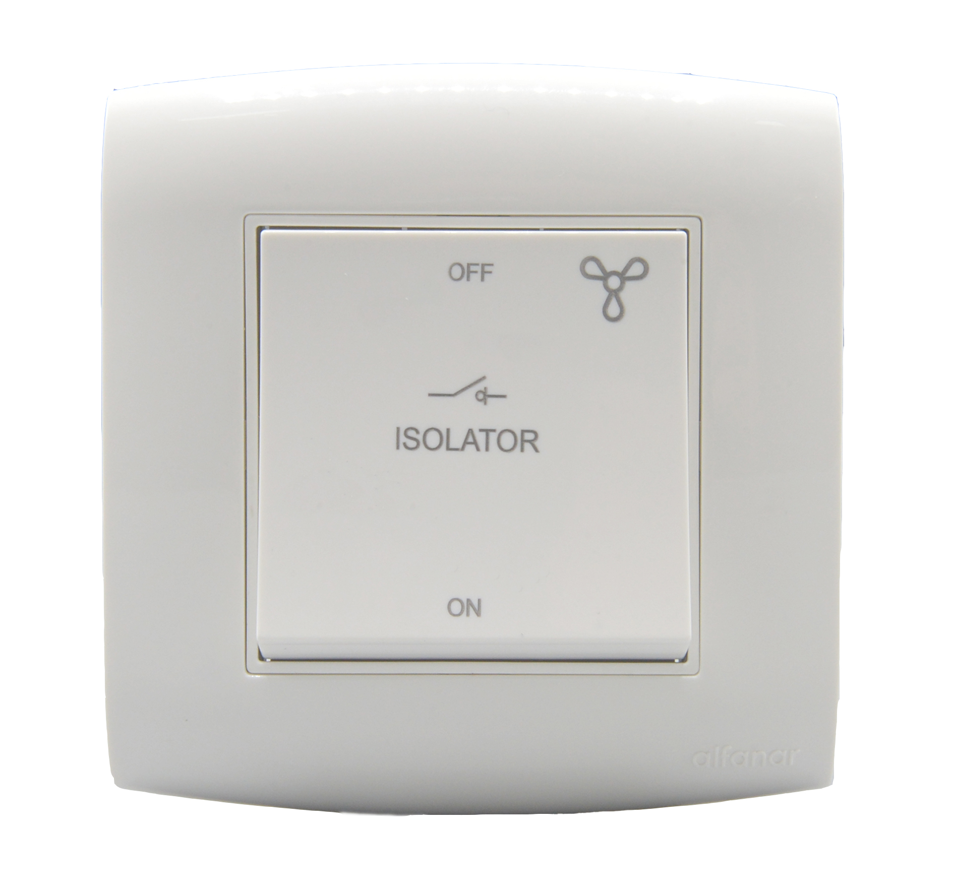 Contactum White Rocker Light Switch, 1 Way, 1 Gang, Alfanar