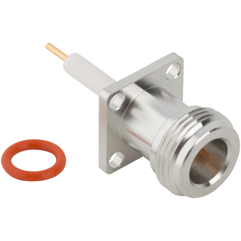 Amphenol RF 172224 Series, Jack Flange Mount N Connector, 50Ω, Straight Body