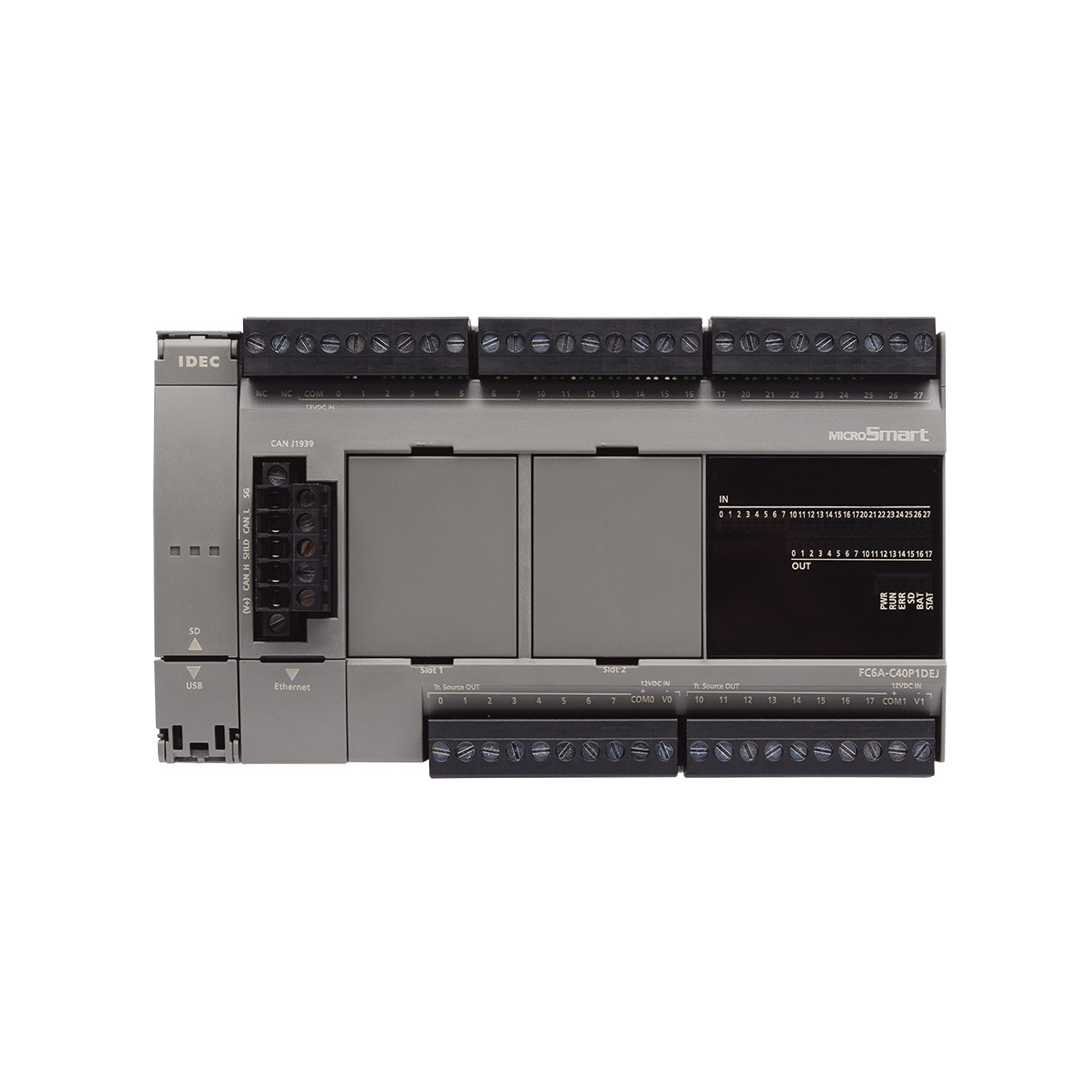 Idec FC6A-C40R1CE Series PLC CPU for Use with FC6A, 24 V dc Supply, Relay Output, 24-Input, Analog Input