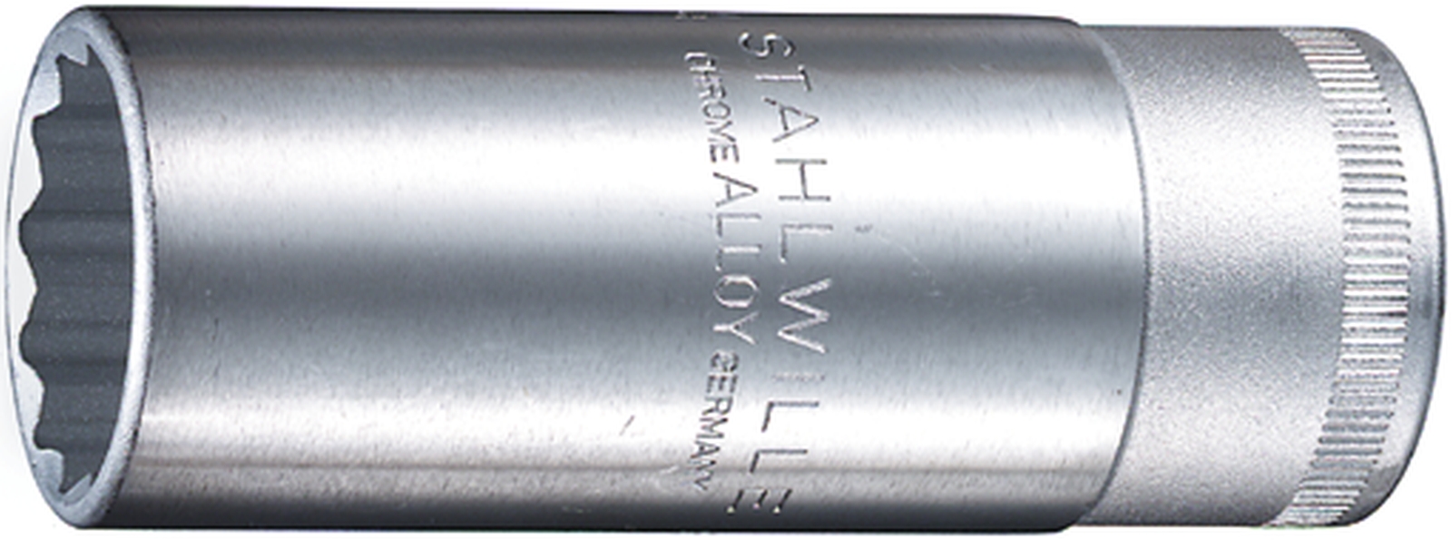 STAHLWILLE 1/2 in Drive 1 1/8in Deep Socket, 12 point, 83 mm Overall Length