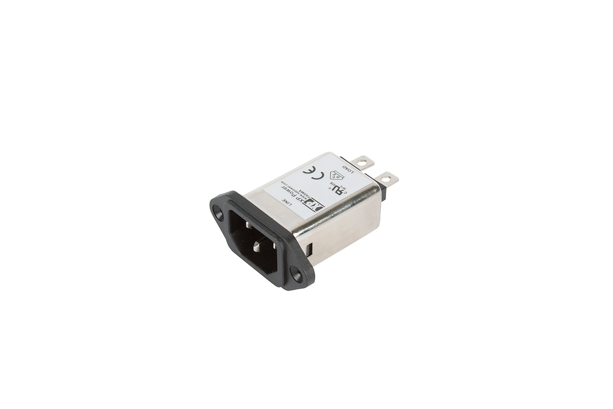 XP Power 10A, 264 V ac Male Screw IEC Inlet Filter FASMA10SFR, Faston 1 Fuse