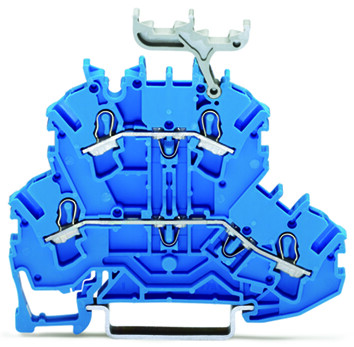WAGO 2002-2234 TOPJOB S, 2002 Series Blue, 2.5mm², Double-Level, Push-In Cage Clamp Termination, ATEX, IECEx