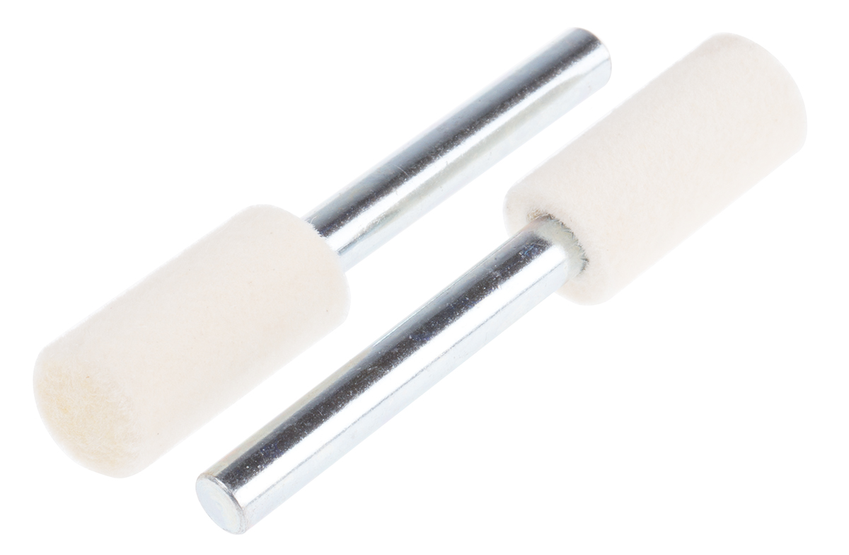 RS PRO 12mm x 6 mm Cylindrical Polishing Bob, 5 Pieces