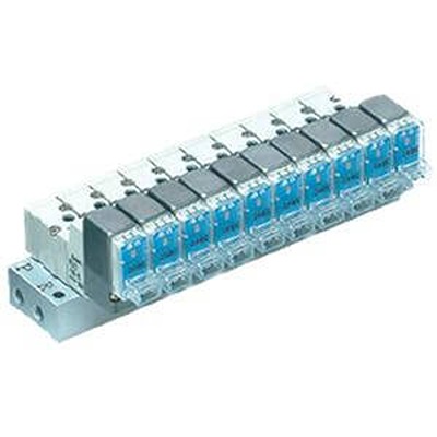 SMC SYJ300 series 2 station G 1/8, Metric M5 x 0.8 Manifold Base, SS3YJ3-42-06-M5F-Q