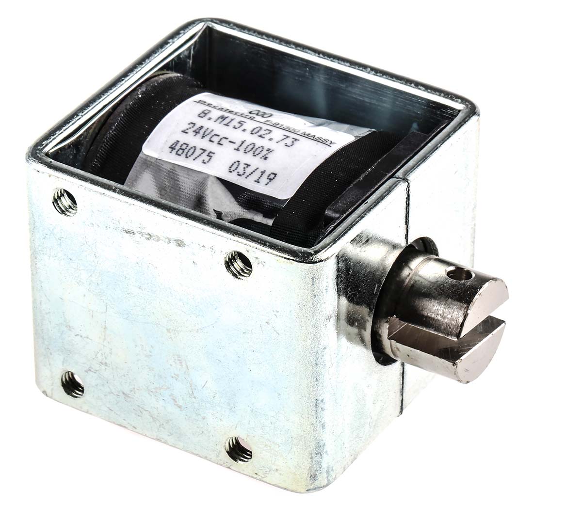 Mecalectro Linear Solenoid, 24 V dc, 1 → 15N, 50.8 x 49 x 41.3