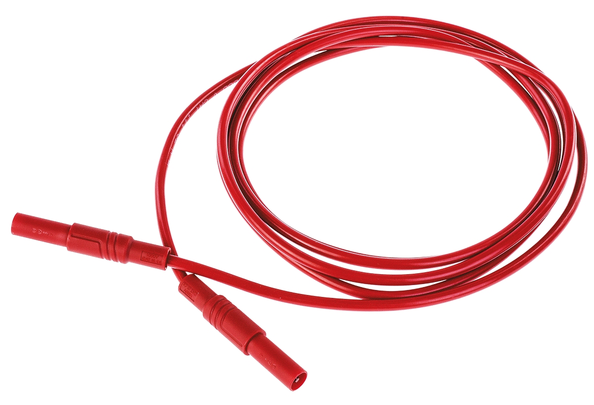 Hirschmann Test & Measurement, 32A, 1000V ac/dc, Red, 2m Lead Length