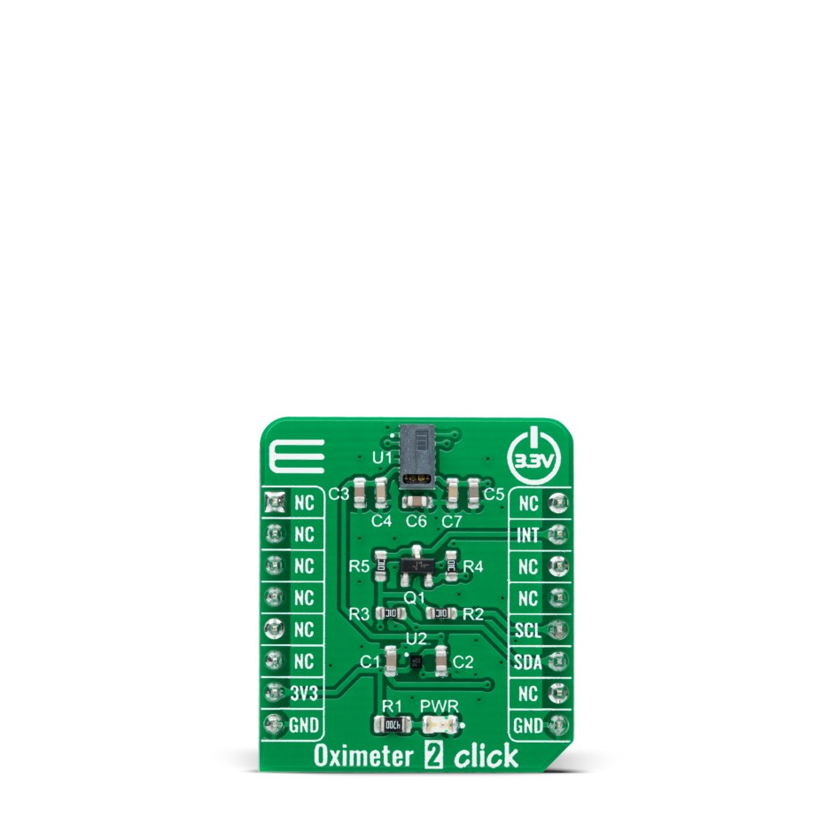 MikroElektronika Oximeter 2 Click Biometric Sensor MikroBus Click Board for ADPD144RI