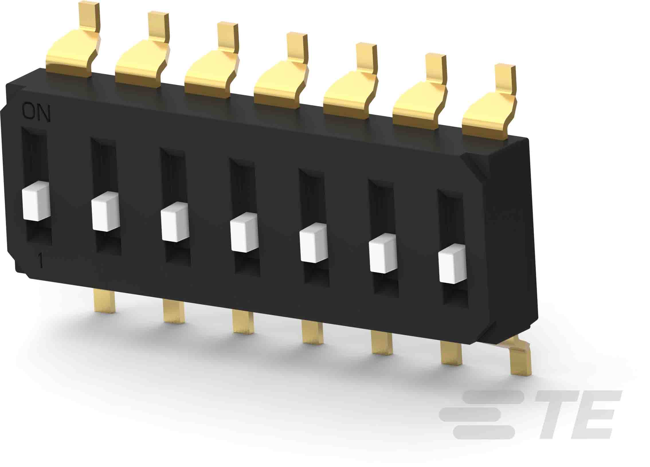 TE Connectivity 7 Way Surface Mount DIP Switch SPST, Raised Actuator