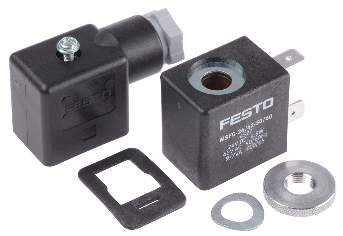 Festo 24 V dc, 42 V ac Solenoid Valve Coil