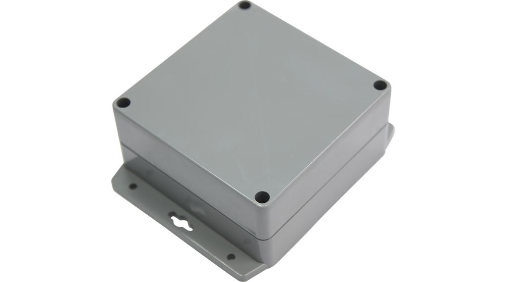 RND RND 455 Series Dark Grey ABS General Purpose Enclosure, IP67, Dark Grey Lid, 120x120x60mm