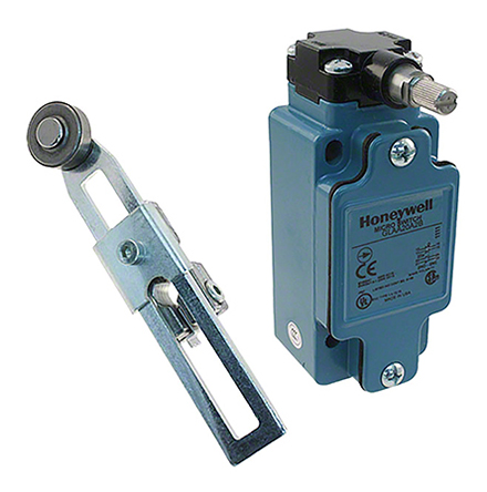 Honeywell GLA Series Adjustable Roller Lever Limit Switch, 2NO/2NC, IP67, DPDT, Die Cast Zinc Housing, 600V ac Max, 10A