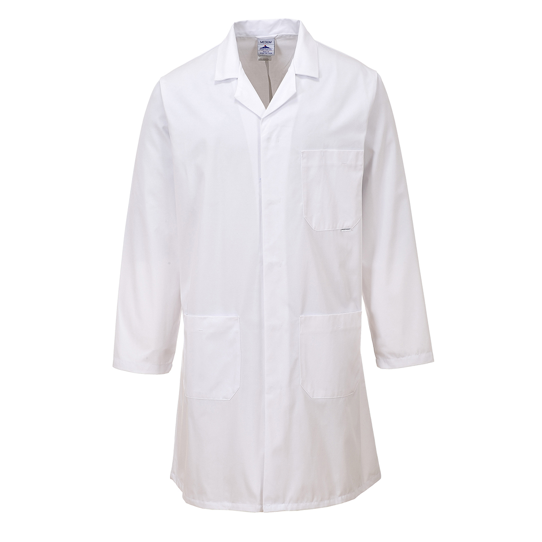 Portwest White Unisex Reusable Lab Coat, L