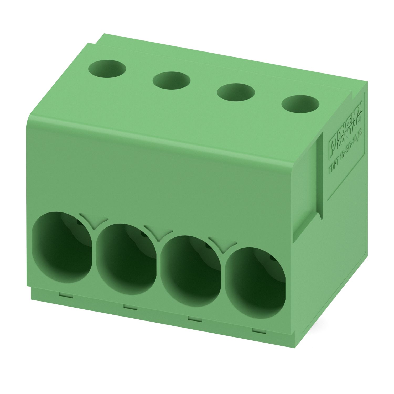 Phoenix Contact TDPT 16/ 4-SC-10.16-ZB Series PCB Terminal Block, 4-Contact, 10.16mm Pitch, Through Hole Mount, 1-Row,