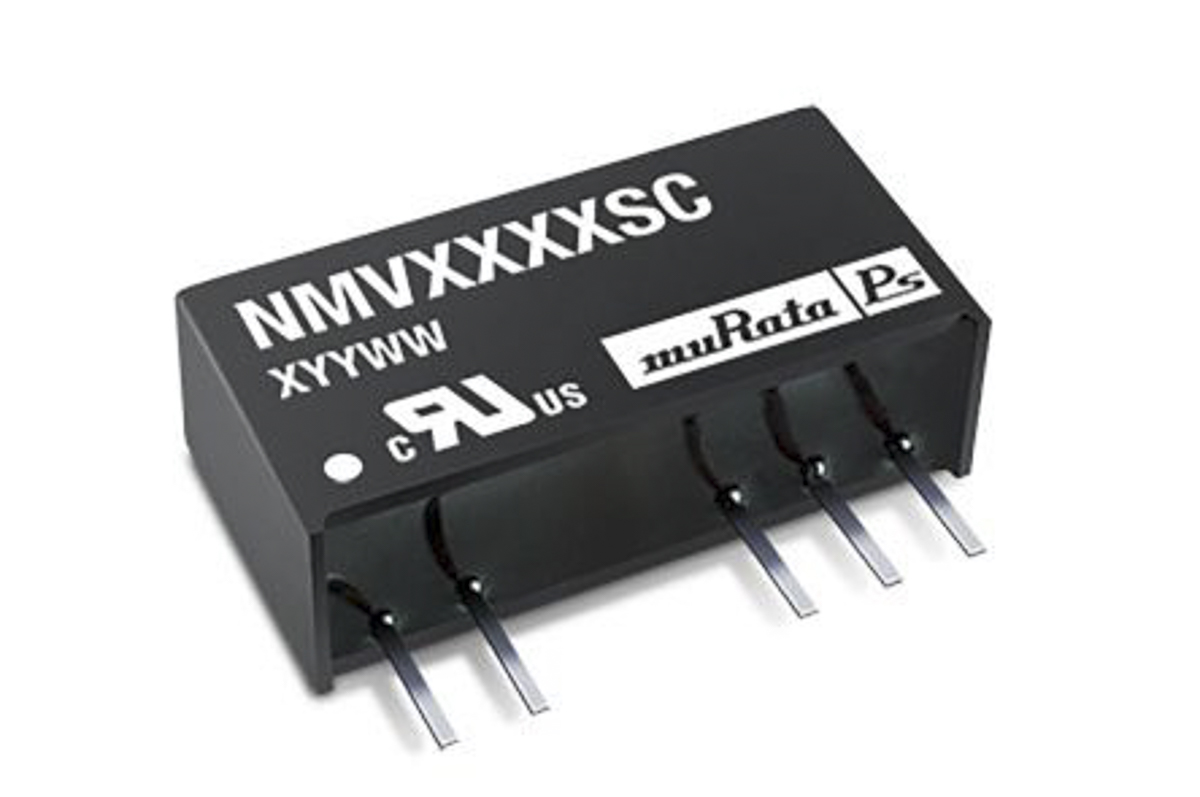 Murata Power Solutions NMV DC-DC Converter, ±12V dc/ ±42mA Output, 10.8 → 13.2 V dc Input, 1W, Through Hole,