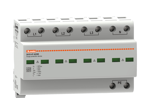 Lovato Single Phase Surge Protector, 100kA, DIN Rail Mount