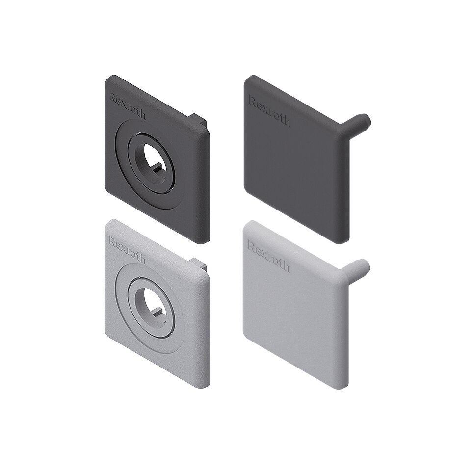 Bosch Rexroth Grey PP Cover Cap, 40 x 40 Strut Profile, 10mm Groove