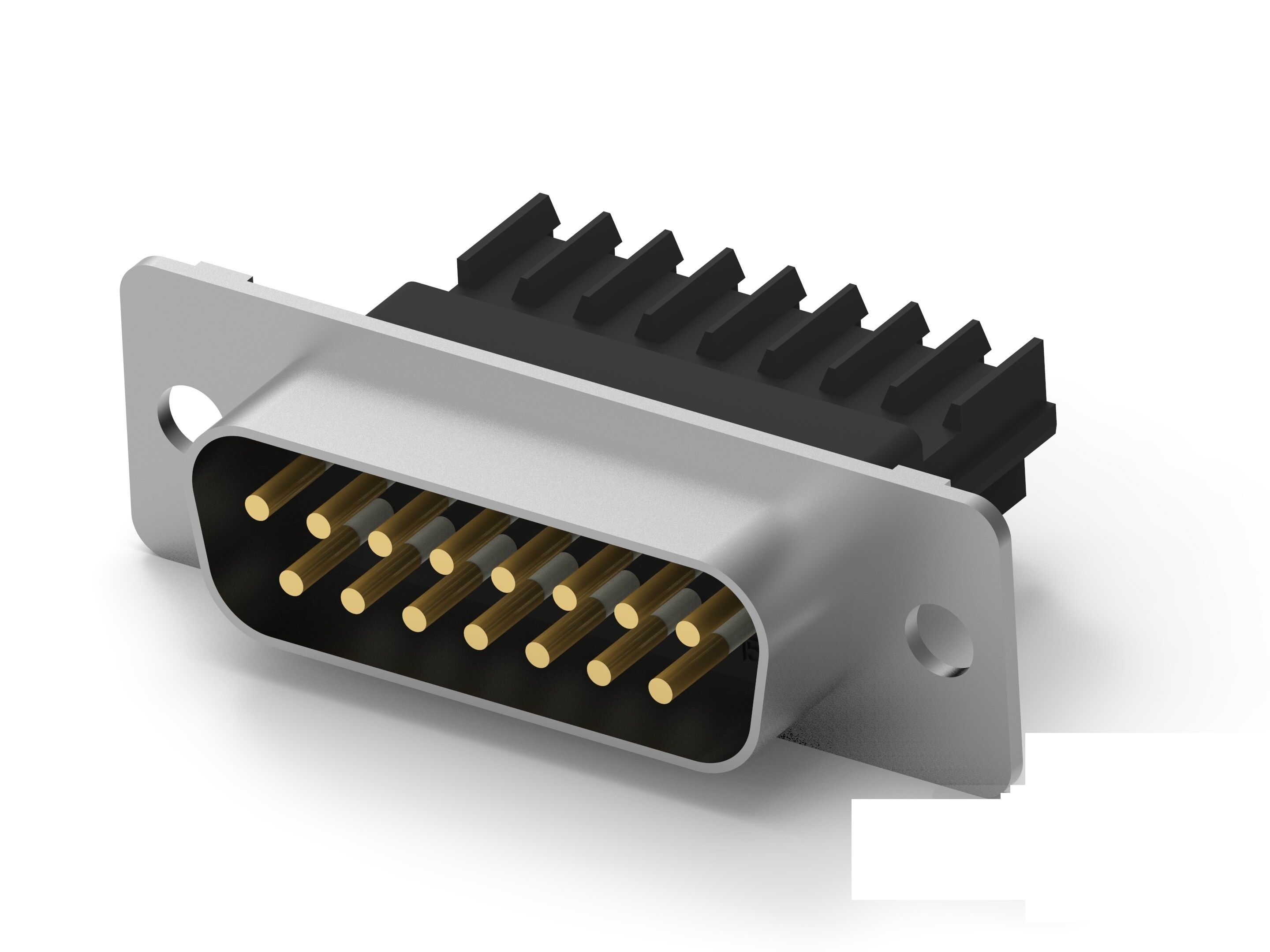 TE Connectivity AMPLIMITE HDE 2 Way Horizontal Cable Mount D-sub Connector Plug, 2.77?mm Pitch