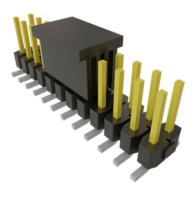 Samtec TSM Series Vertical Surface PCB Header, 24 Contact(s), 2.54 mm Pitch, 2 Row, Unshrouded
