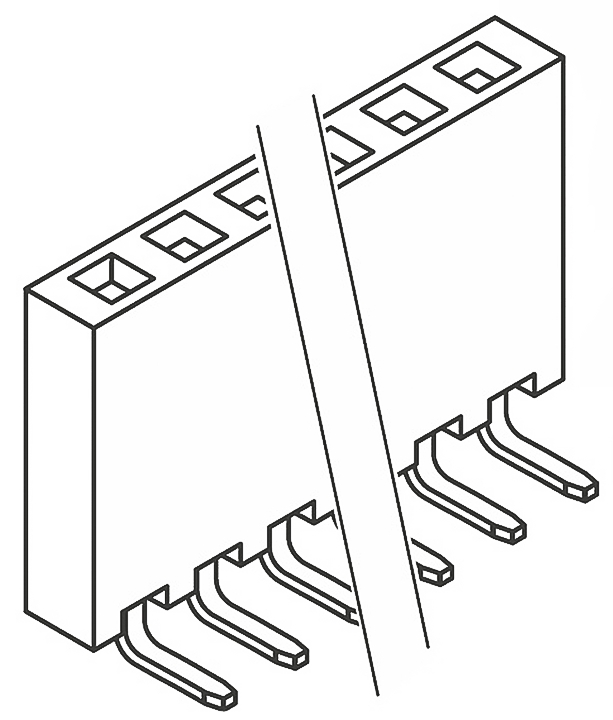 Samtec SSW Series Right Angle Through Hole Mount PCB Socket, 13-Contact, 1-Row, 2.54mm Pitch, Solder Termination