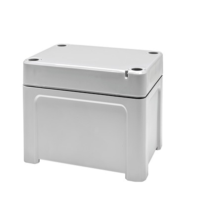 Fibox TPCM Series Light Grey Polycarbonate General Purpose Enclosure, IP65, IK07, IK08, Grey Lid, 95 x 65 x 60mm