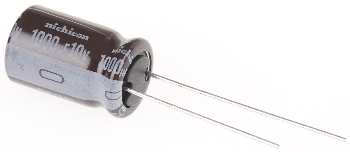 Nichicon 1000μF Aluminium Electrolytic Capacitor 10V dc, Radial, Through Hole - UPS1A102MPD