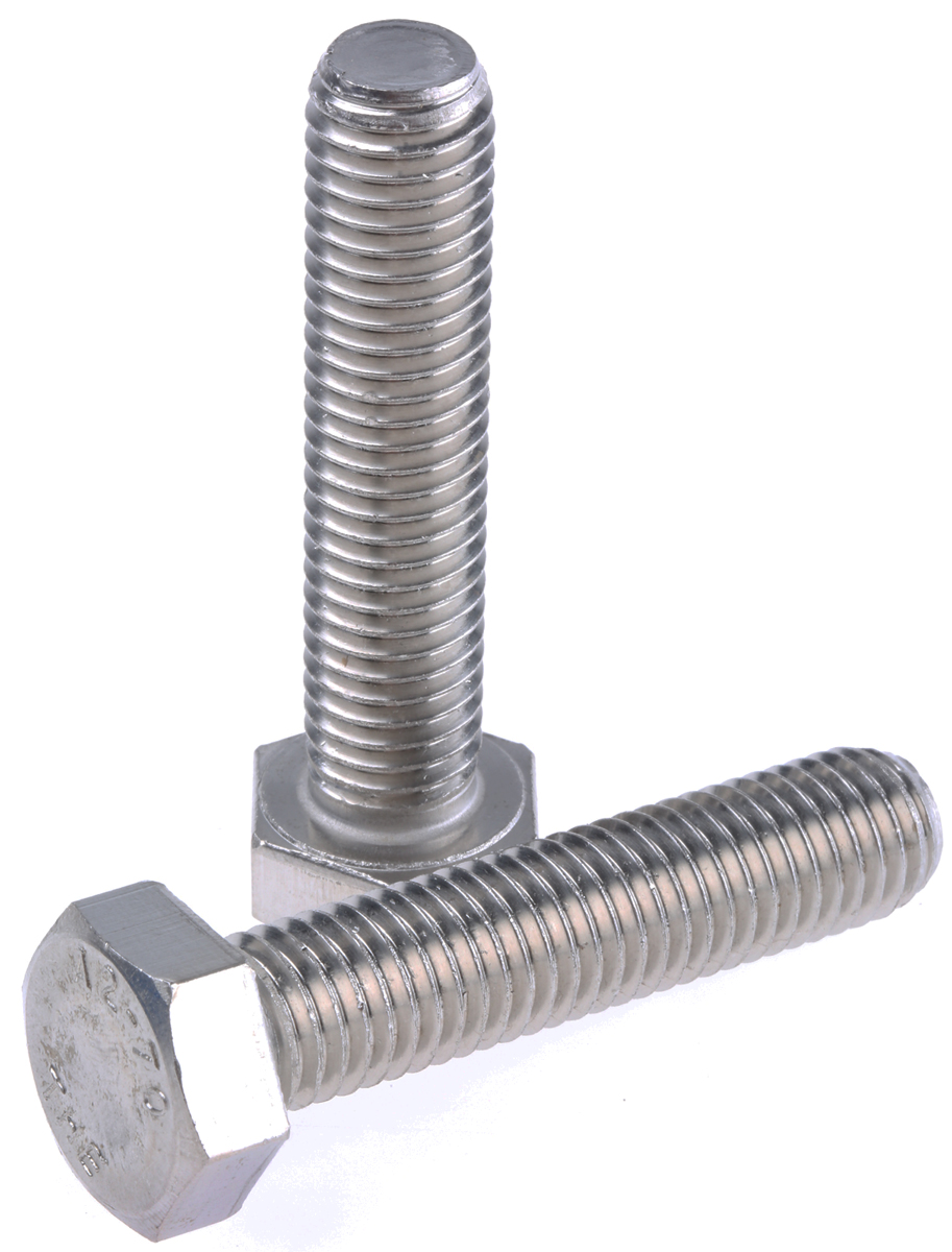RS PRO Stainless Steel, Hex Bolt, M12 x 55mm
