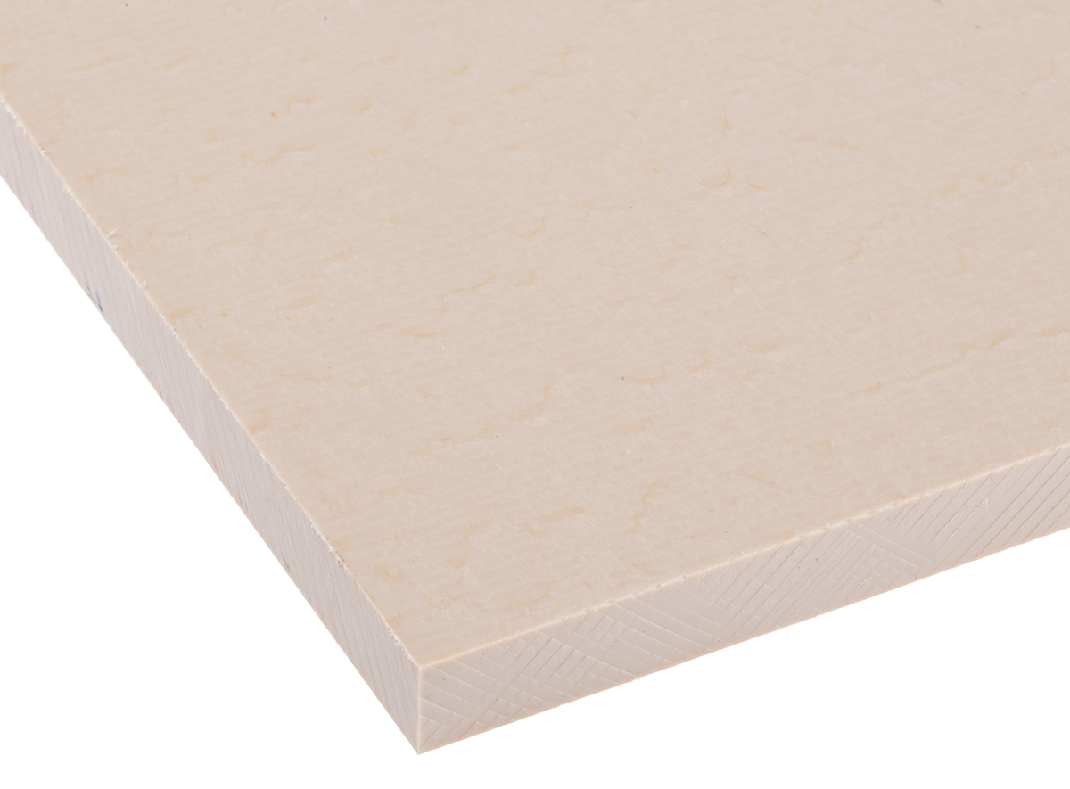 RS PRO Beige Plastic Sheet, 300mm x 245mm x 10mm