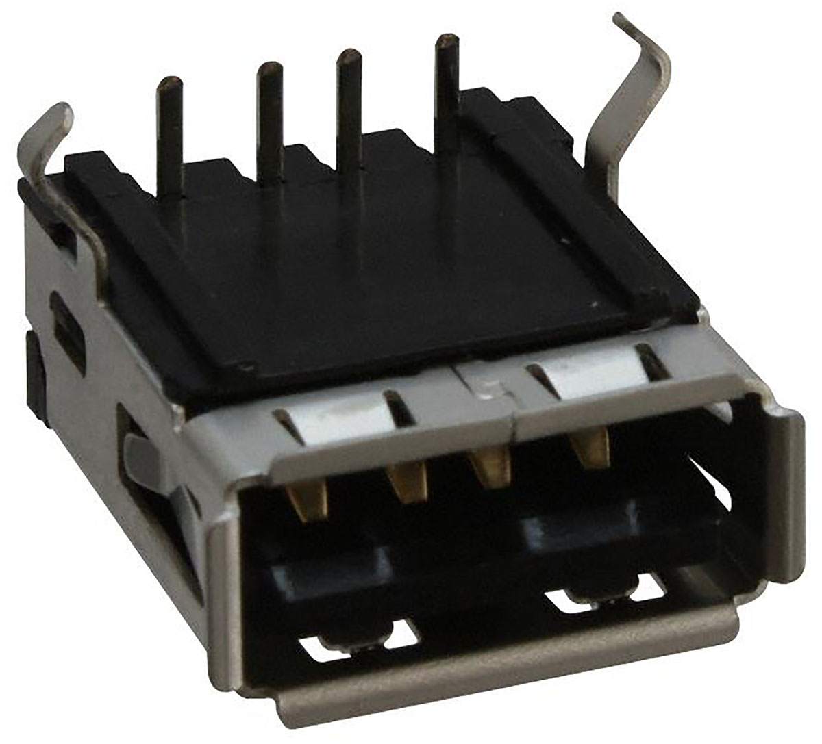 Molex Right Angle, Through Hole, Socket- Single Port Type A USB Connector