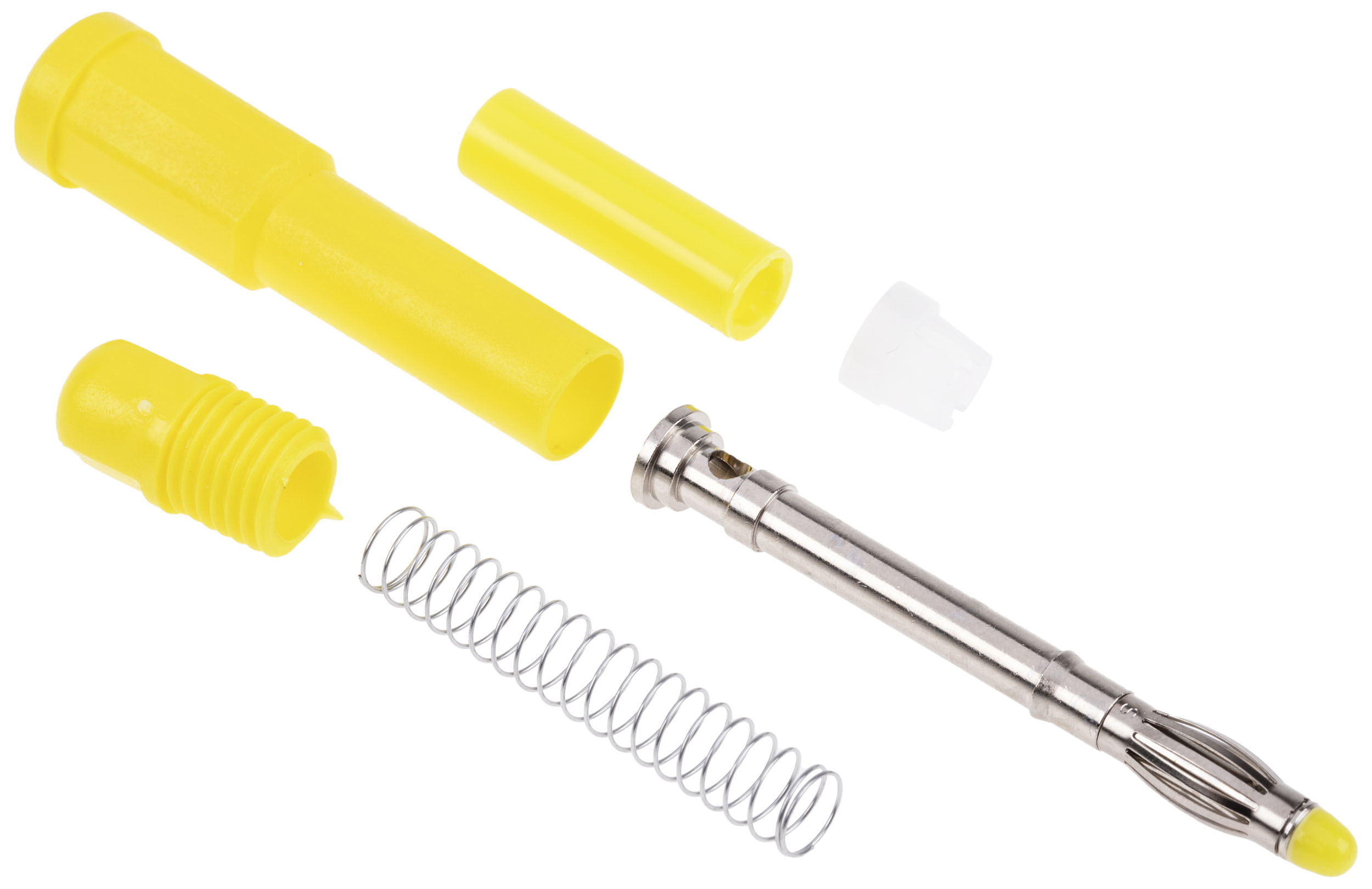 RS PRO Yellow Male Banana Plug, 4 mm Connector, Solder Termination, 20A, 1000V