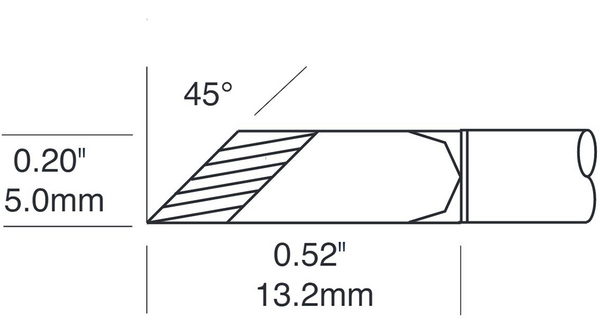 Metcal STTC-1173P 5 mm Knife Soldering Iron Tip