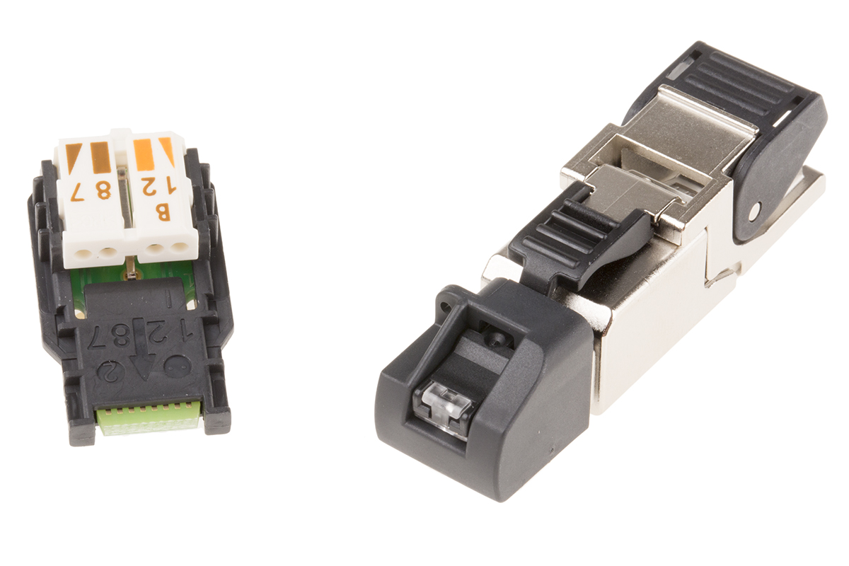 Telegartner MFP8 Series Male RJ45 Connector, Cable Mount, Cat6a, STP Shield Straight 8P8C -Way