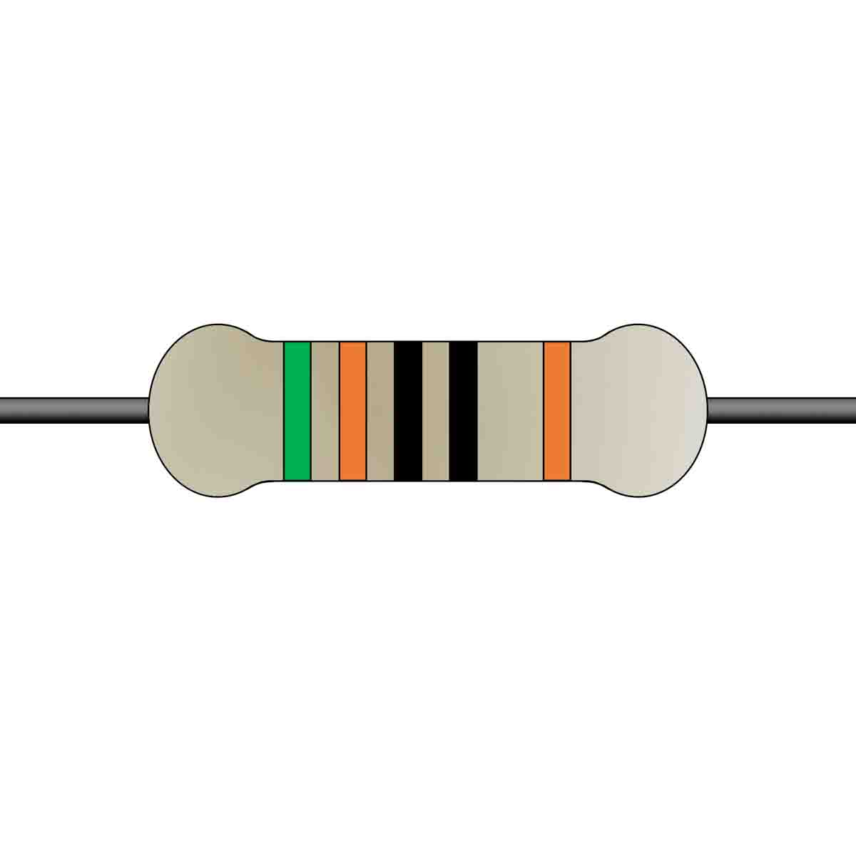 Yageo 510Ω Metal Film Fixed Resistor 0.25W ±1% MFR-25FTE52-510R