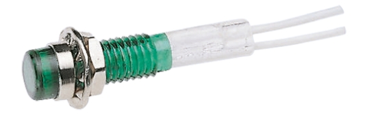 CAMDENBOSS Green Panel Mount Indicator, 14V, 6.4mm Mounting Hole Size, Lead Wires Termination