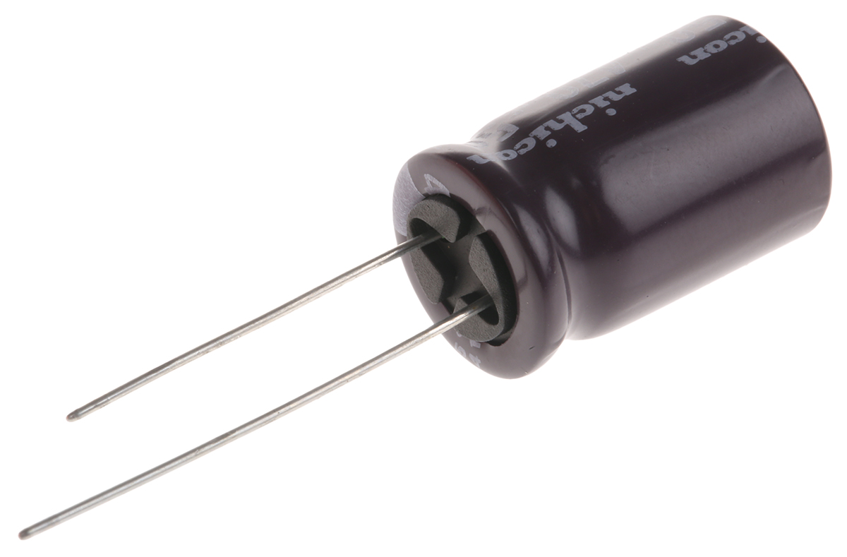 Nichicon 470μF Aluminium Electrolytic Capacitor 50V dc, Radial, Through Hole - UPW1H471MHD