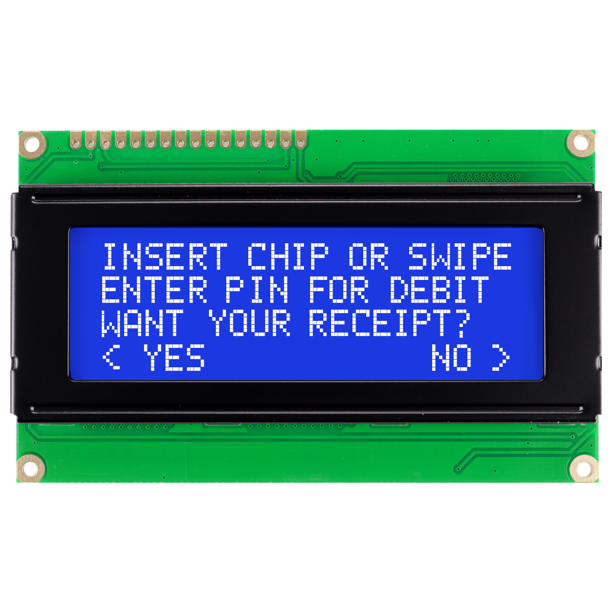 NEWHAVEN DISPLAY INTERNATIONAL NHD-0420DZ-NSW-BBW Alphanumeric LCD Alphanumeric Display, White on Blue, 4 Rows by 20