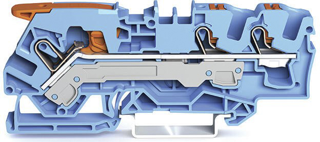 WAGO 2106-5304 TOPJOB S, 2106 Series Blue, 6mm², Single-Level, Push-In Cage Clamp Termination, ATEX, IECEx