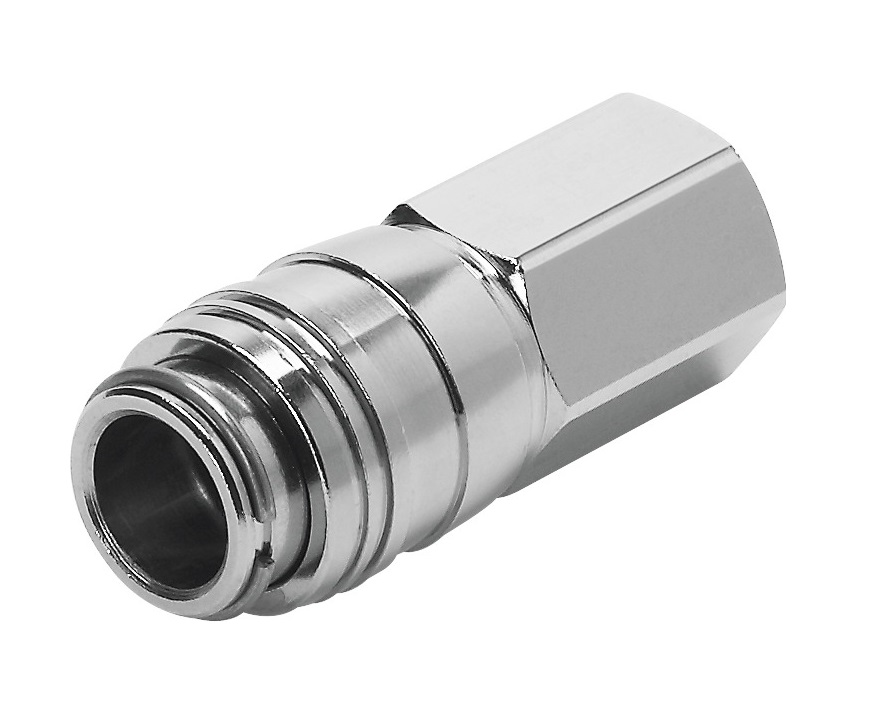 Festo Brass Female Pneumatic Quick Connect Coupling, G 1/8 Female Threaded