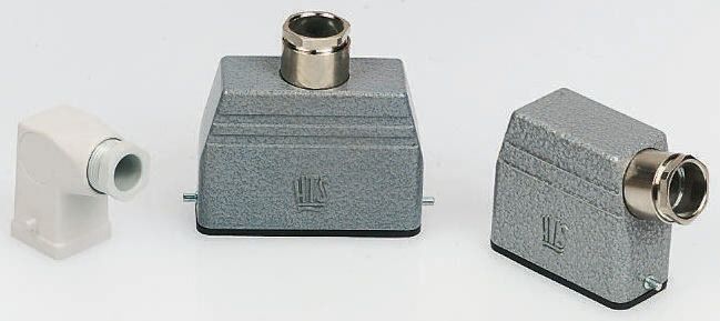TE Connectivity HA Heavy Duty Power Connector Hood, 16 Contacts, PG16 Thread, Side Entry
