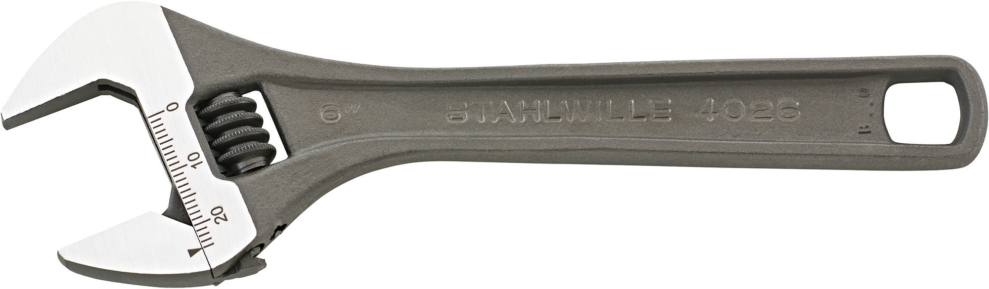 STAHLWILLE Adjustable Spanner, 462 mm Overall, 53mm Jaw Capacity, Straight Handle